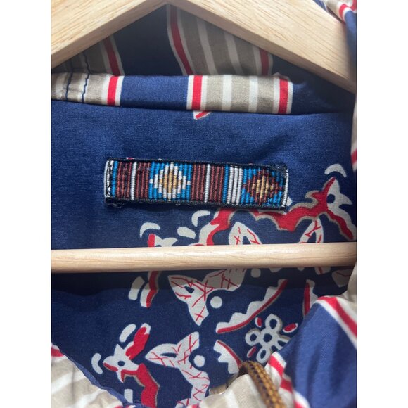 Obermeyer Vintage 90's Red and Blue Reversible Hoodie Puffer Ski Jacket - Picture 7 of 13